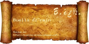 Buella Ármin névjegykártya